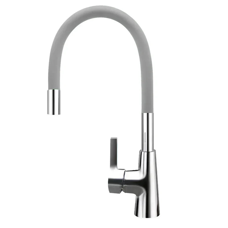 DecorBites™ 360° Silica Gel Nose Kitchen Faucet Cold Hot Water Mixer 1301R