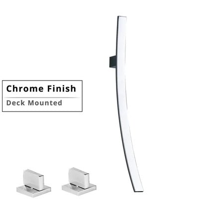 DecorBites™ 70cm Wall Mounted Black Bronze Waterfall Basin Mixer Tap