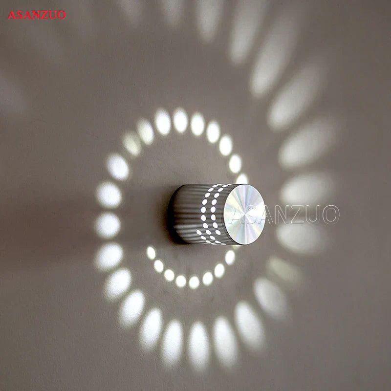 DecorBites™ Aluminum Spiral LED Wall Lamp for Bedroom and Living Room