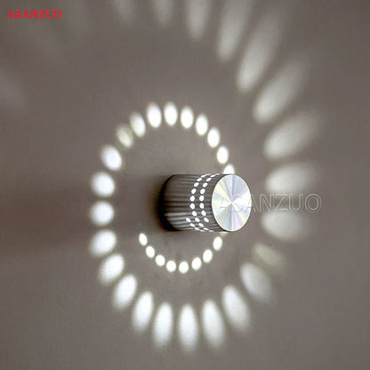 DecorBites™ Aluminum Spiral LED Wall Lamp for Bedroom and Living Room