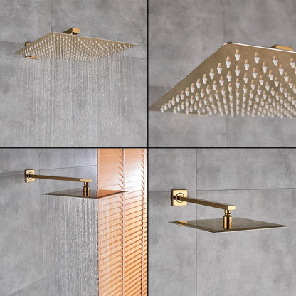 DecorBites™ Gold Rain Shower Faucet Wall Mounted Bathtub Mixer Tap Set
