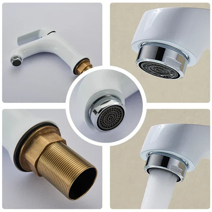 DecorBites™ Basin Brass Faucet Multi-color Bath Mixer, Cold Hot Water Taps, Innovative Fashion Style