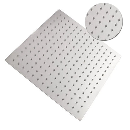 DecorBites™ 16" Stainless Steel Ultrathin Rainfall Shower Head Chrome - Large Flow