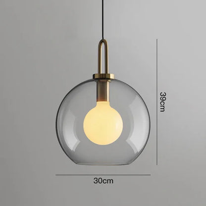DecorBites™ Glass Ball Pendant Light: Luxury Restaurant & Bar Nordic Bedroom Lamp