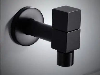 DecorBites™ Copper Bathroom Corner Faucet Single Cold Outdoor Mixer Tap Black Oil