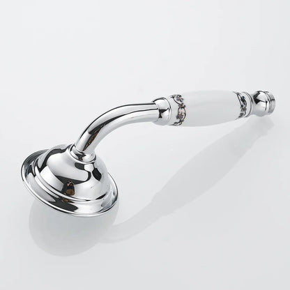 DecorBites™ Antique Brass Hand Held Shower with Luxury Ceramics - Round Rainfall Faucet