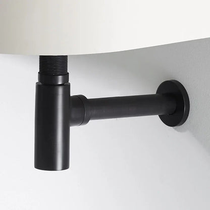 DecorBites™ Brass Round Bottle Trap Oil Rubbed Bronze Black Siphon for Bathroom Vanity