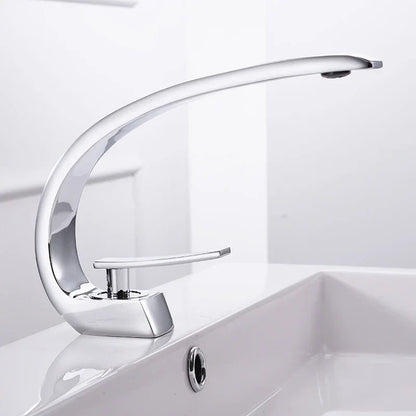 DecorBites™ Basin Faucet: Modern Brass Bathroom Mixer Tap with Single Handle and Single Hole