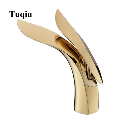 ™ Gold Brass Bathroom Faucet Single Handle Basin Mixer Tap - Rose Gold