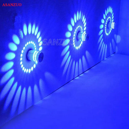 DecorBites™ Aluminum Spiral LED Wall Lamp for Bedroom and Living Room