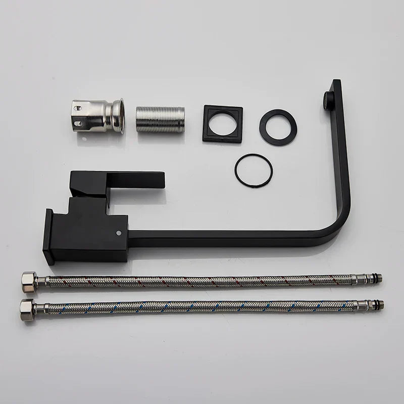 DecorBites™ Kitchen Faucet: Brushed Gold/Nickle/Black Hot Cold Mixer Crane Water Tap