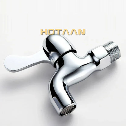DecorBites™ Brass Washer Tap Bibcock Faucet - Single Handle Cold Water Washing Machine Bibcock