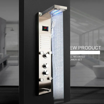 DecorBites™ LED Panel Bath Faucet with Digital Display and Massage Spa Jets