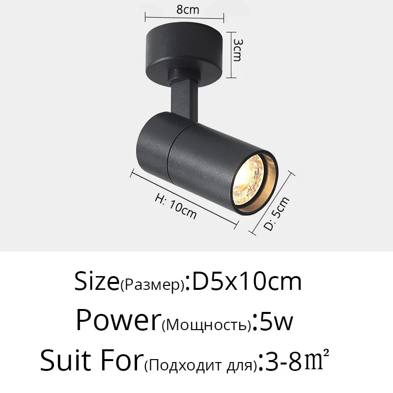 ™ LED Adjustable Angle Spotlight Ceiling Lights for Background Wall and Aisle