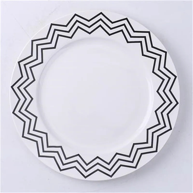 DecorBites™ Ceramic Dessert Plates Set - 8 Inch Scandinavian Style Breakfast Saucers