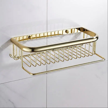 ™ Gold Brass Bathroom Shelf with Soap Holder 30cm/45cm