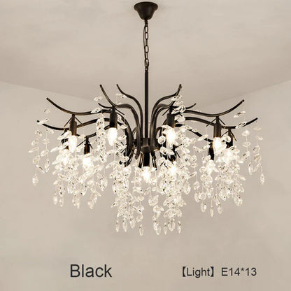 DecorBites™ Crystal LED Chandelier: Luxury Indoor Lighting for Home, Kitchen, Living Room