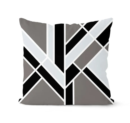 DecorBites™ Geometric Black & White Pillowcase Set – Home Sofa Decoration Cushion
