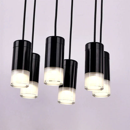 DecorBites™ Industrial Iron Art LED Pendant Light - Black Minimalist Wall Lamp