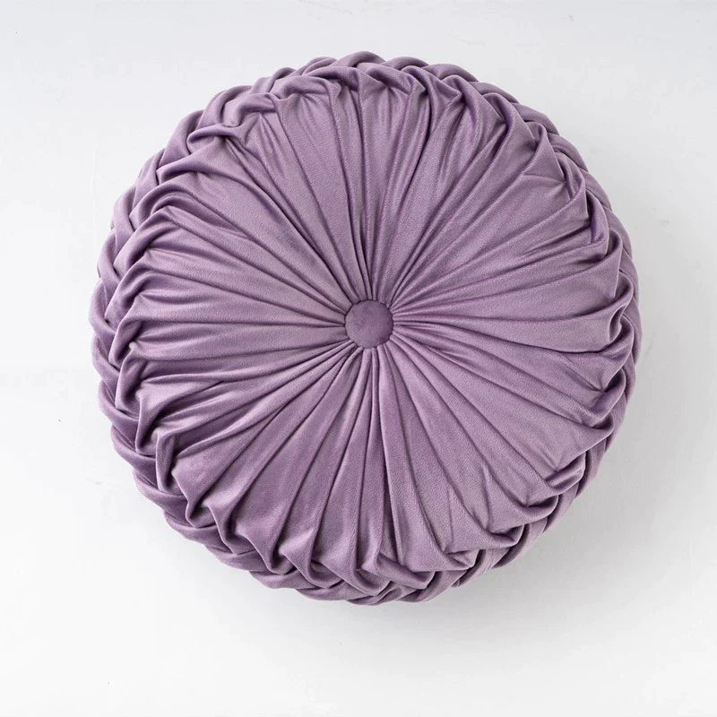 DecorBites™ 3D Pumpkin Vehicle Wheel Round Velvet Throw Pillow for Couch Decor