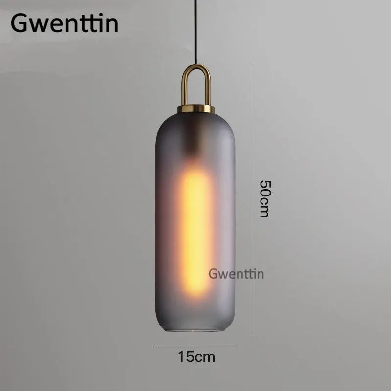 DecorBites™ Luxe Glass Ball Pendant Lights: LED Nordic Hanging Lamp for Home Art Decor