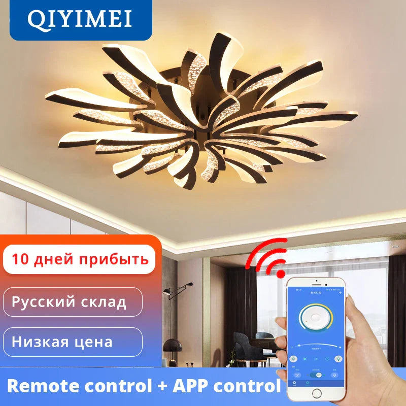 ™ LED Ceiling Chandelier Lights for Living Room Bedroom Dining Study White Black
