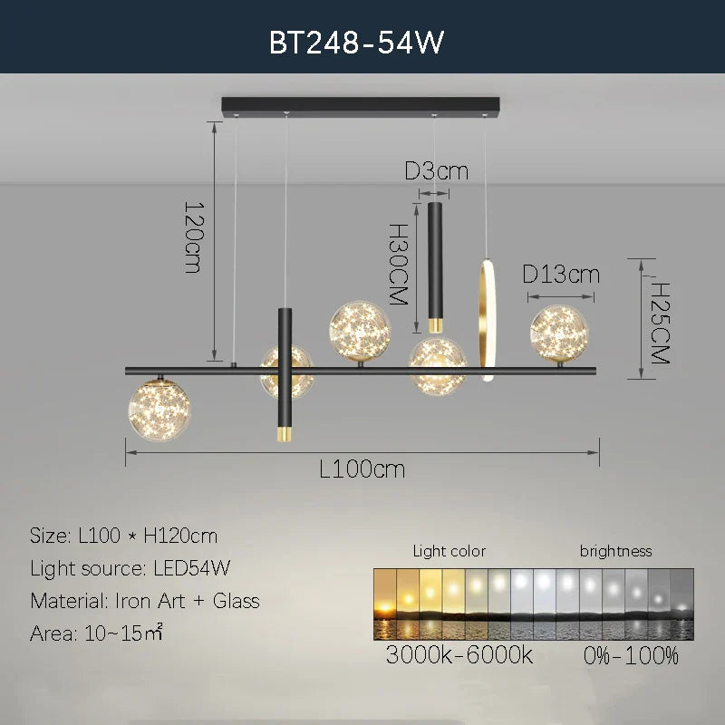 DecorBites™ LED Chandelier: Modern Whole House Indoor Lighting for Bedroom, Living Hall, and Dining Room