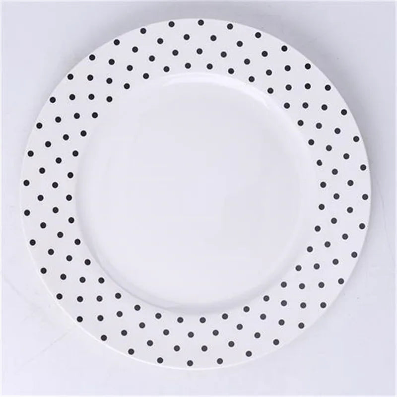 DecorBites™ Ceramic Dessert Plates Set - 8 Inch Scandinavian Style Breakfast Saucers