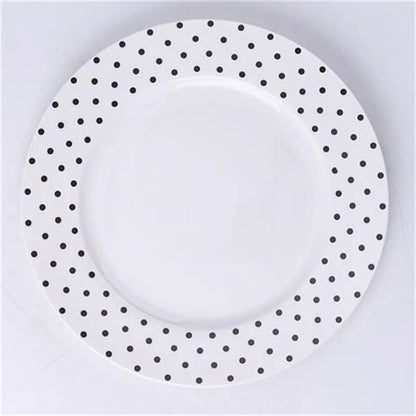 DecorBites™ Ceramic Dessert Plates Set - 8 Inch Scandinavian Style Breakfast Saucers