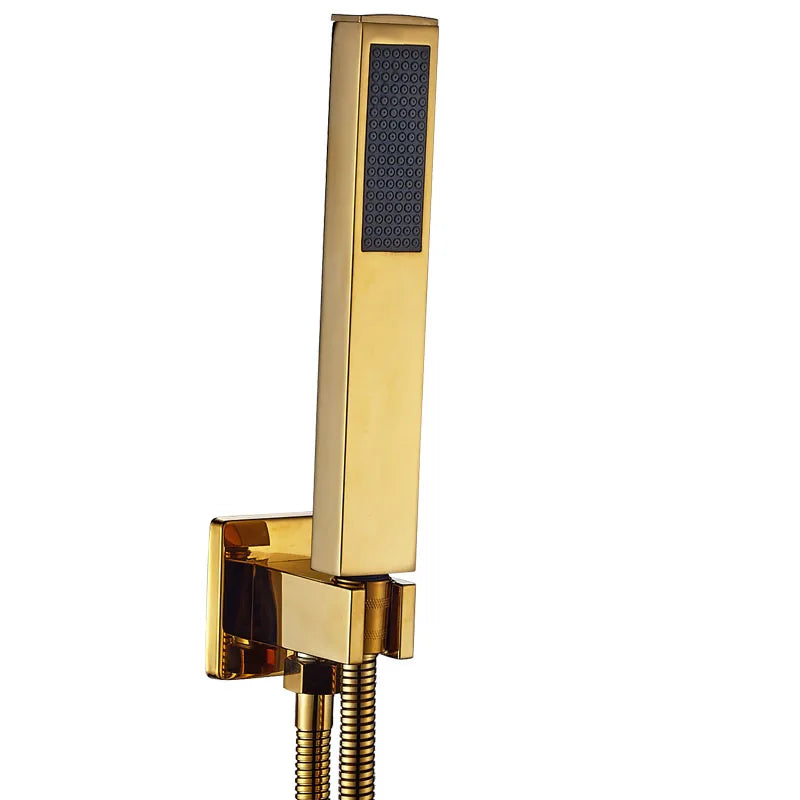 ™ Golden Rainfall Shower Faucet Set with Single Handle Brass Bath Mixers