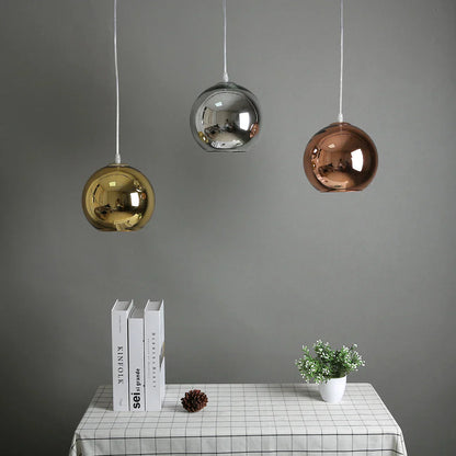 DecorBites™ Golden Ball Glass Pendant Light LED Kitchen Living Room Cafe Hanglamp