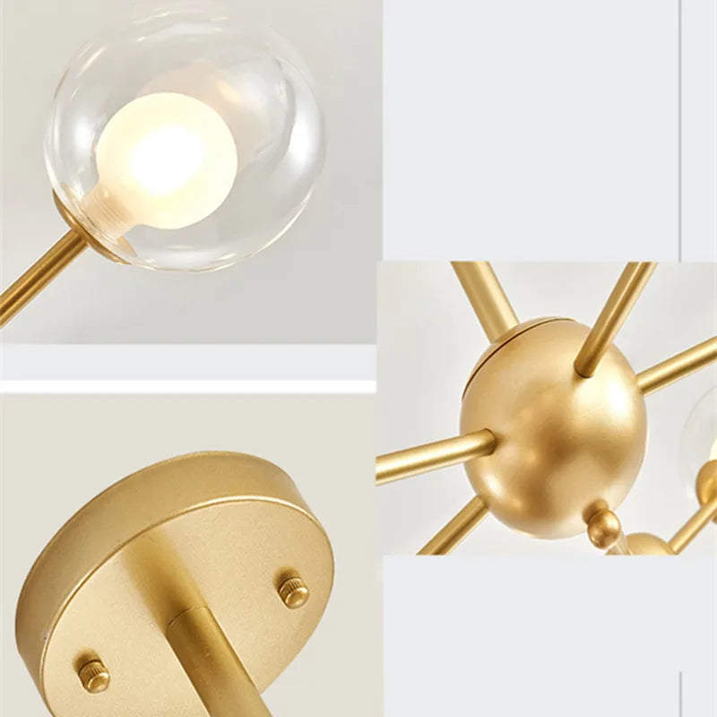 DecorBites™ Black Postmodern Sputnik Chandelier for Dining Room and Home Decor