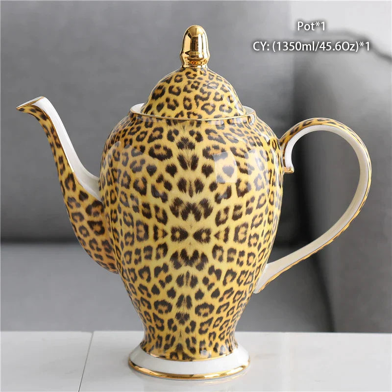 DecorBites™ Bone China Tea Pot: Elegant European Porcelain Coffee Pot for Tea Lovers.