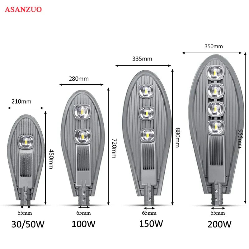 DecorBites™ LED Street Light - Waterproof IP65 Road Lamp for Outdoor Garden Lighting