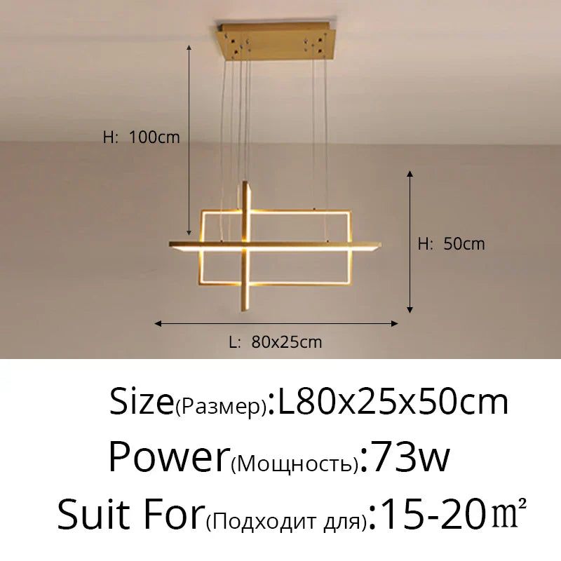 DecorBites™ Geometric Aluminum Pendant Lights for Living Bedroom Restaurant Dining Kitchen Home Décor