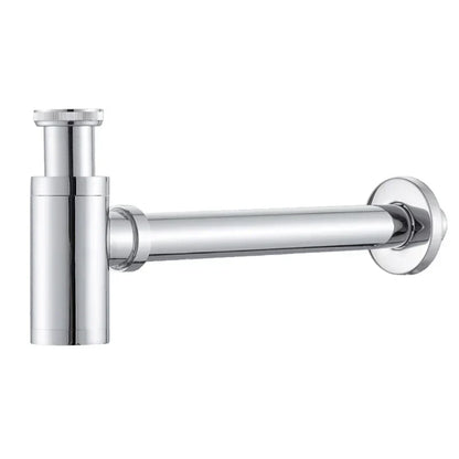 DecorBites™ Brass Basin Wast Drain P-trap for Bathroom Sink - Black/Brushed Gold/Chrome