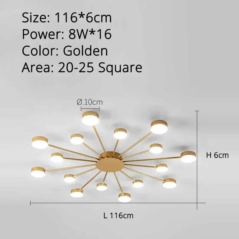 DecorBites™ LED Chandelier Lights: Modern, Creative Home Indoor Lighting Fixtures for Living Room, Bedroom, Kitchen