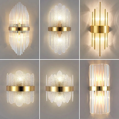 DecorBites™ Gold Black LED Wall Sconce Light for Bedroom Corridor