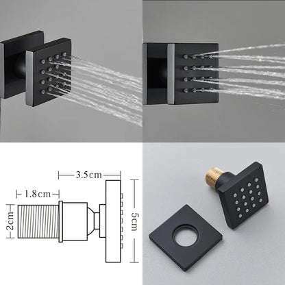 DecorBites™ Digital Display Luxury Rainfall Shower Faucet with Massage System & Bathtub Faucet