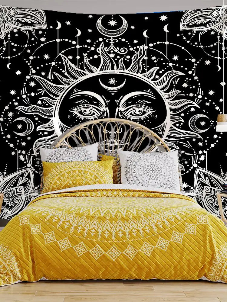 DecorBites™ Celestial Mandala Tapestry Wall Hanging for Dorm Decor & Psychedelic Vibes