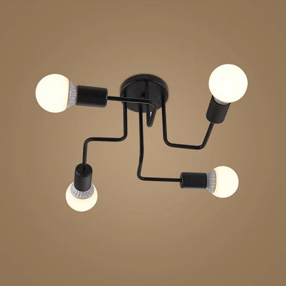DecorBites™ Black Iron Ceiling Light for Living Room, Bedroom, Dining Room, and Kitchen
