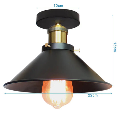 DecorBites™ Iron Cage Ceiling Light Modern Nordic Retro Black Loft E27 Home Lighting