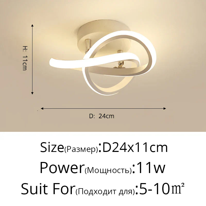 DecorBites™ LED Chandelier Black White Ceiling Lights