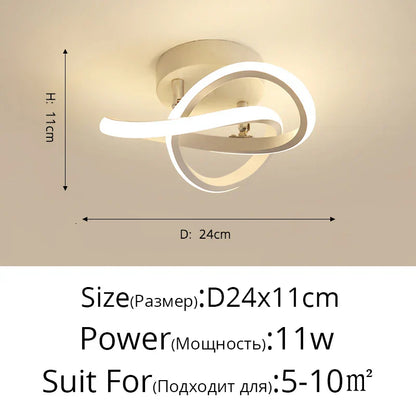 DecorBites™ LED Chandelier Black White Ceiling Lights