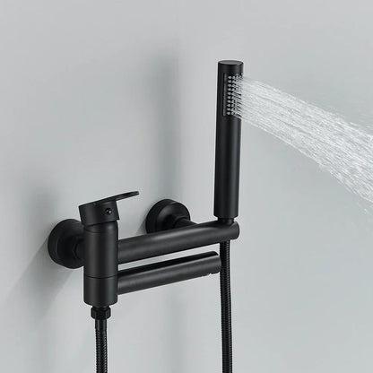 DecorBites™ Gold Bathtub Faucet with Swivel Tub Spout & Full Shower Set.