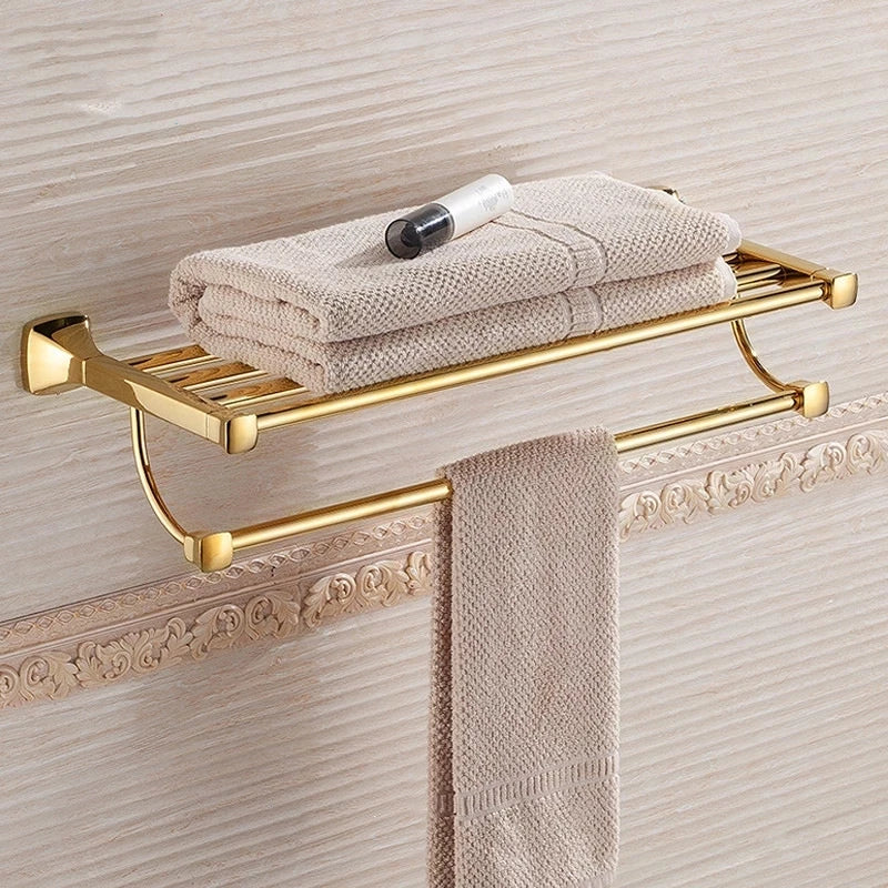 ™ Gold Bathroom Hardware Set for Towels, Paper, Brushes, and More