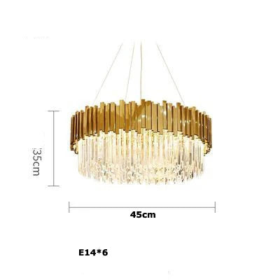 DecorBites™ Art Deco Crystal LED Chandelier - 4 Tier Gold Silver Designer Lighting