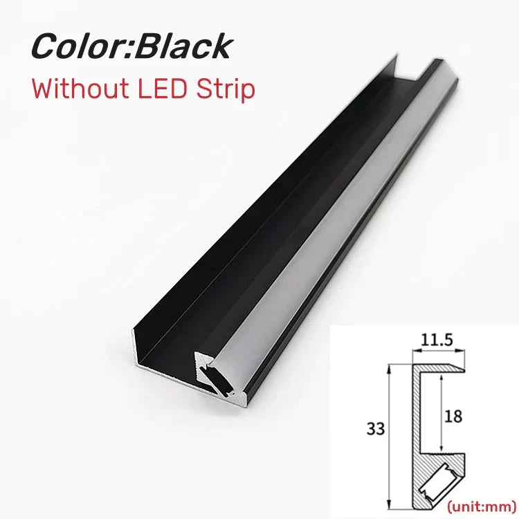 DecorBites™ LED Shelf Light - Recessed Aluminum Profile for Cabinets & Closets