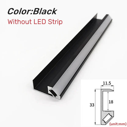 DecorBites™ LED Shelf Light - Recessed Aluminum Profile for Cabinets & Closets