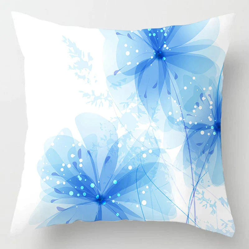 DecorBites™ Blue Geometric Marble Stripe Line Pillowcases for Car Sofa Decor